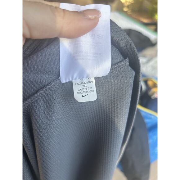 Nike Shirt Men's Dri-FIT Golf Pullover 1/2 Zip Gray CK6076-021 Size XXL CC - Picture 4 of 4